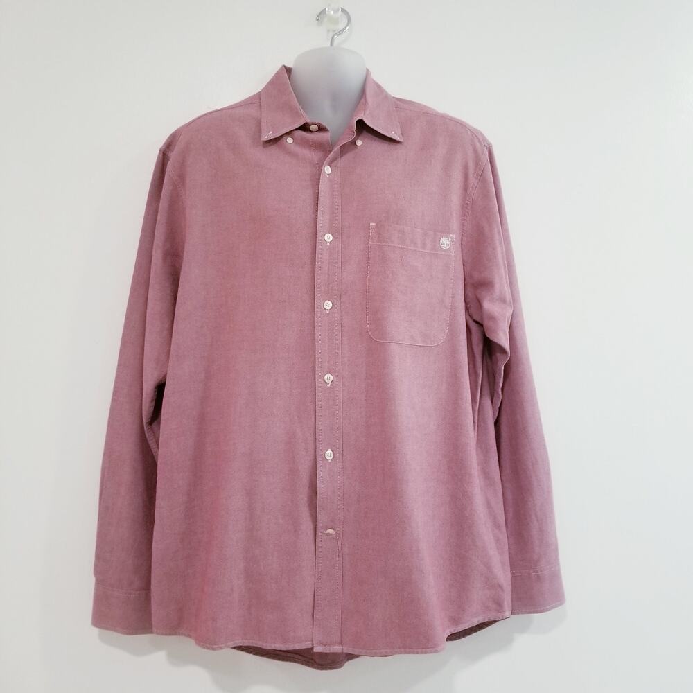 Timberland Casual Button Down Collared Shirts Long Sleeves